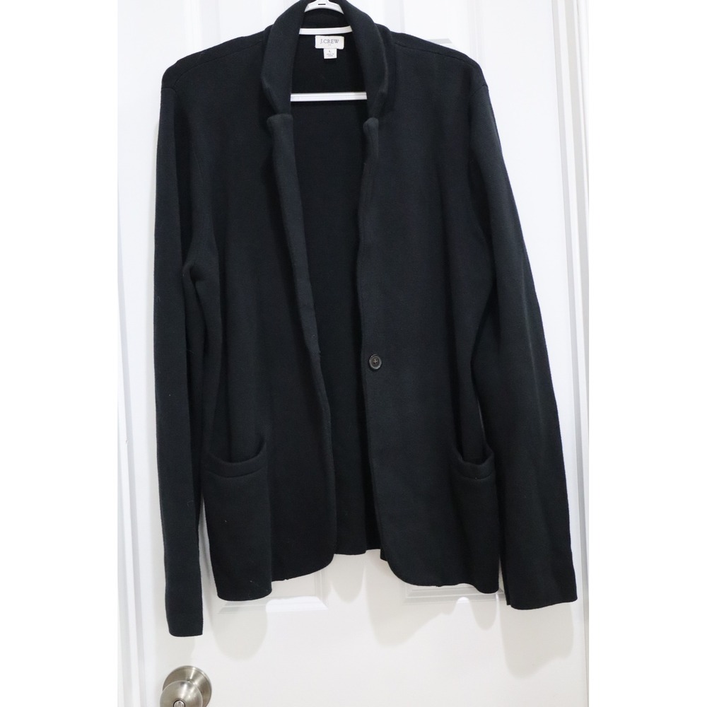 J.Crew factory 100% cotton schoolboy sweater-blazer size Large